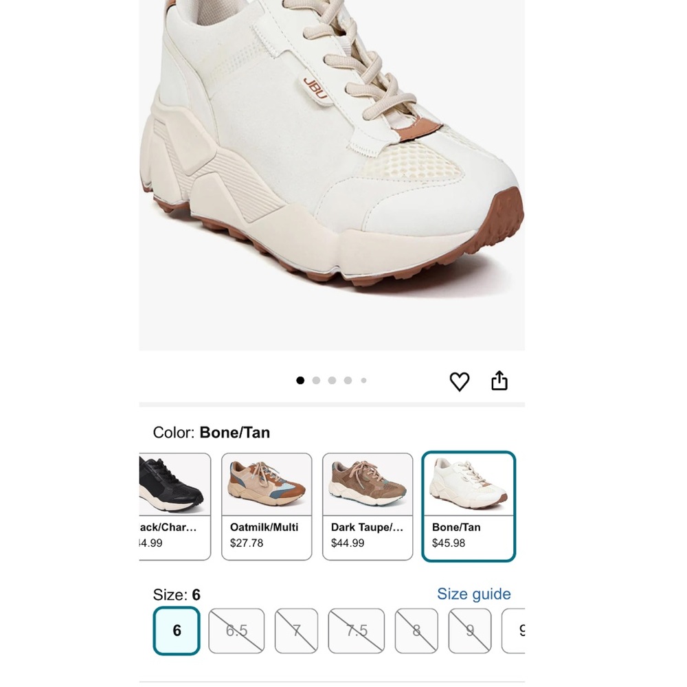 Jambu Cream and Tan Sneakers